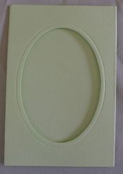 Pale Green Tri-fold Cards With Oval Cutout 3 Pack