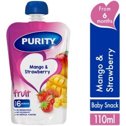 Purity Pureed Baby Food Mango & Strawberry 110ML