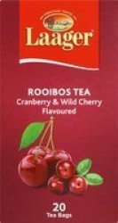 Cranberry & Wild Cherry Flavoured Rooibos Tea 20 Tagless Teabags