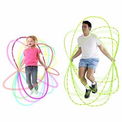 Hongme Jump & Skipping Rope For Kids Girls Boys Adults Indoor Outdoor Jumping Exercise & Party Favors - Super Value 2 Pack Green