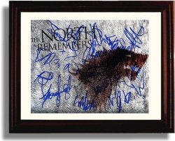 Framed Game Of Thrones Autograph Replica Print - Game Of Thrones Cast