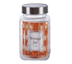 Storage Jar Glass Square 11CM X 17CM 1.3L
