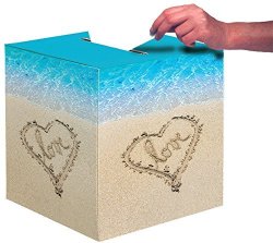 Creative Converting Wedding Card Box Beach Love