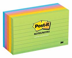 Jaipur Collection 5 Pads/Pack Lined Post-it Notes 635-5AU 3 in x 5 in America’s #1 Favorite Sticky Note