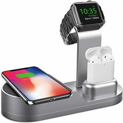 Deszon Wireless Charger Designed For Apple Watch Stand Compatible With Apple Watch Series 5 4 3 2 1 Airpods Pro Airpods And Iphone 11