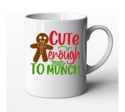 Valentines Day Love Birthday Present - Png Cute Enough To Munch 01 White - 11OZ Coffee Mug