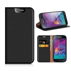 Samsung Galaxy S4 MINI Wallet Case Mobesv Samsung S4 MINI Leather Case phone Flip Book Cover viewing Stand card Holder For Samsung Galaxy S4 MINI Black