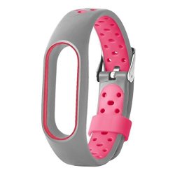Watch Strap Aobiny Lightweight Ventilate Tpe Wrist Strap Wristband Bracelet For Xiaomi Mi Band 2 Pink