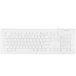 Macally Full Size USB Wired Keyboard Mkeye For Mac And PC White W Shortcut Hot Keys