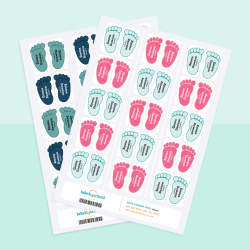 Colour Shoe Labels - Designer Themes - Pack Of 30