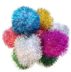 XiXiboutique 100pcs Pom Poms Glitter Poms Sparkle 1(25mm) Balls (Pink)