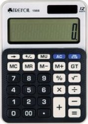 : 12 Digit Desktop Calculator - Black Meduim