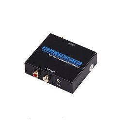 Cisno Optical Coaxial Toslink Digital To Analog Audio Converter Adapter Rca L r 3.5MM