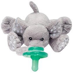 Nookums Paci-plushies Elephant Buddies - Pacifier Holder Plush Toy Includes Detachable Pacifier Use With Multiple Brand Name Pacifiers