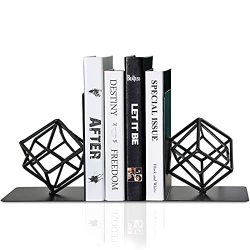Bookends Decorative for Shelves Pigeon Book Ends Dove Style Black Metal Bookends Desk Organizer for Office Heavy Duty Stylish Bookends Black 