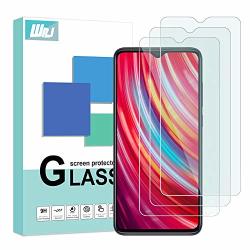 3-PACK Wrj Screen Protector For Xiaomi Redmi Note 8 Pro 6.53 Inch HD Anti-scratch Anti-fingerprint No-bubble 9H Hardness Tempered Glass Lifetime Replacement Warranty