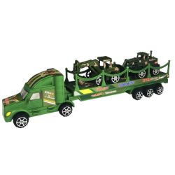 Military Toy Truck Carrier With 2 Military Cars - Toys For Boys